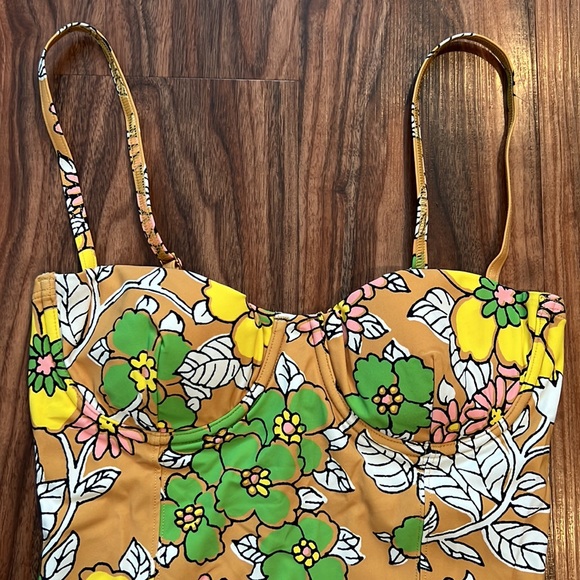 Tory Burch Printed Underwire Brown Wallpaper Floral - Picture 9 of 16